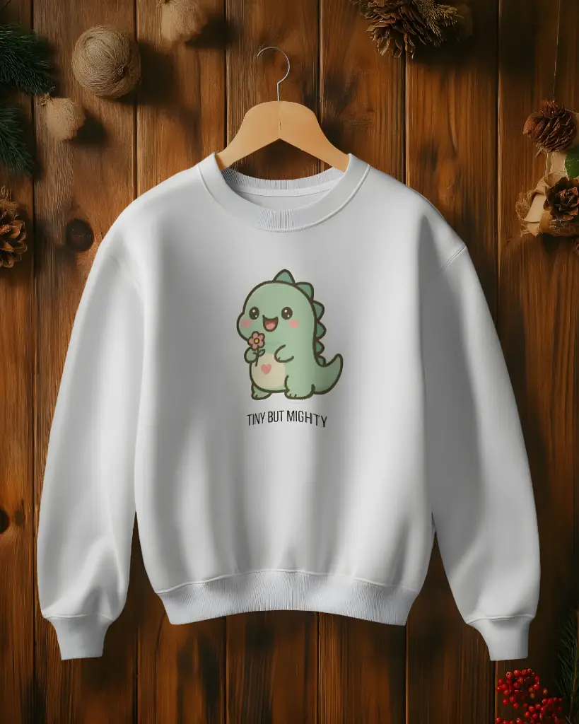 Tiny But Mighty Cute Dino Sweatshirt 
