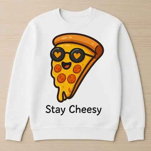 Stay Cheesy Sweatshirt design by Day x Dreamer