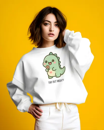 Tiny But Mighty Cute Dino Sweatshirt 